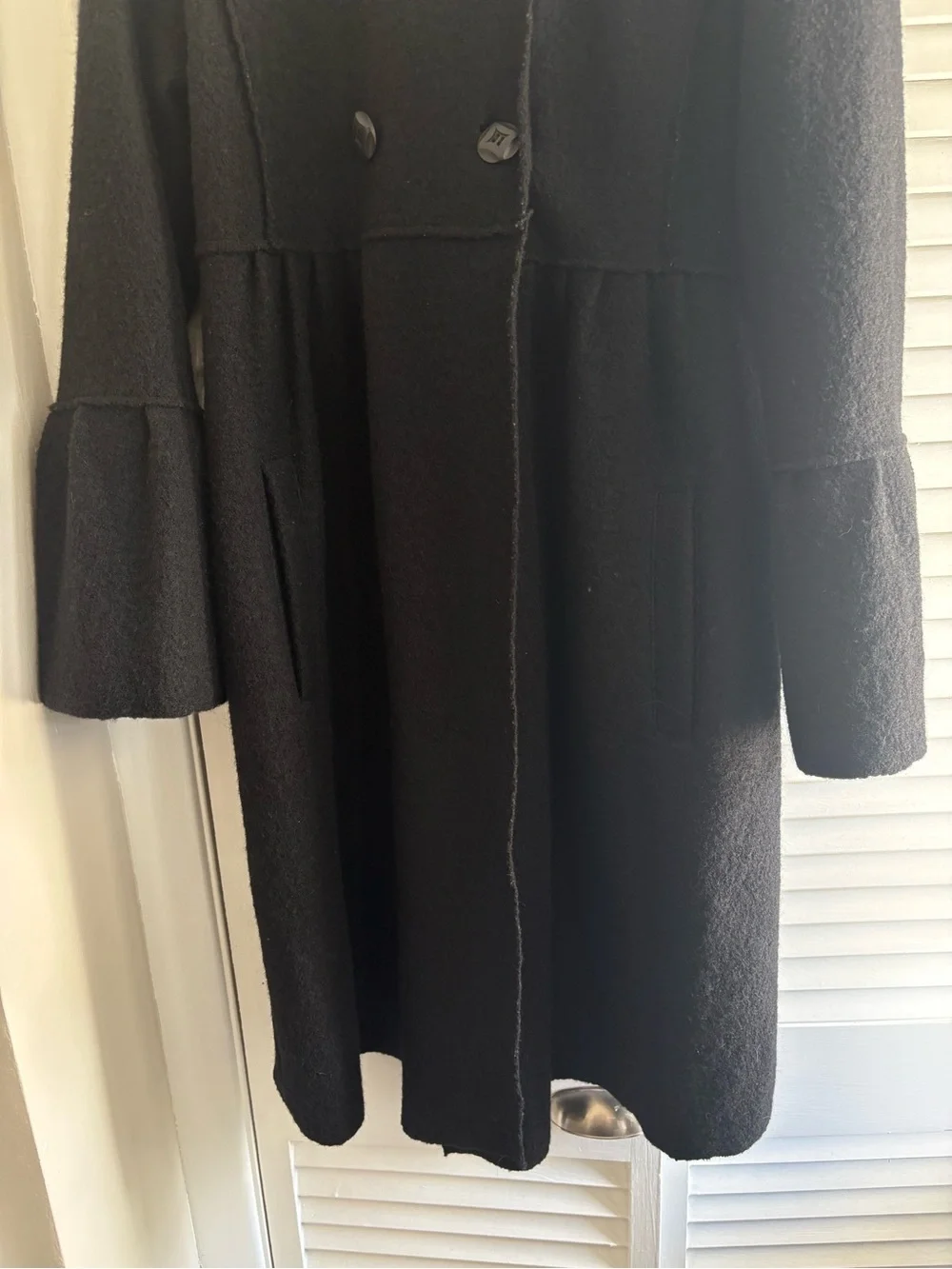 Bernardo Women’s Black Polyester Pea Coat- Size M